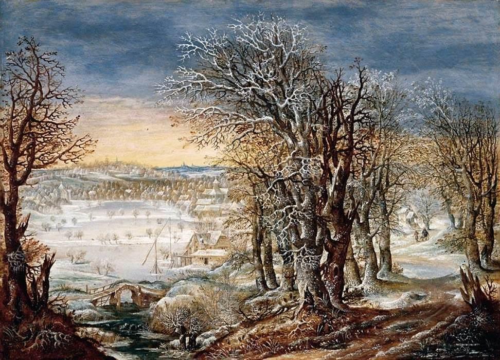 Winter Landscape In The Fôret De Soignes, With The Flight Into Egypt — Денис Ван Алслот