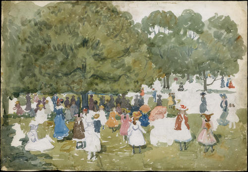 Pedestrians In A Park — Maurice Brazil Prendergast