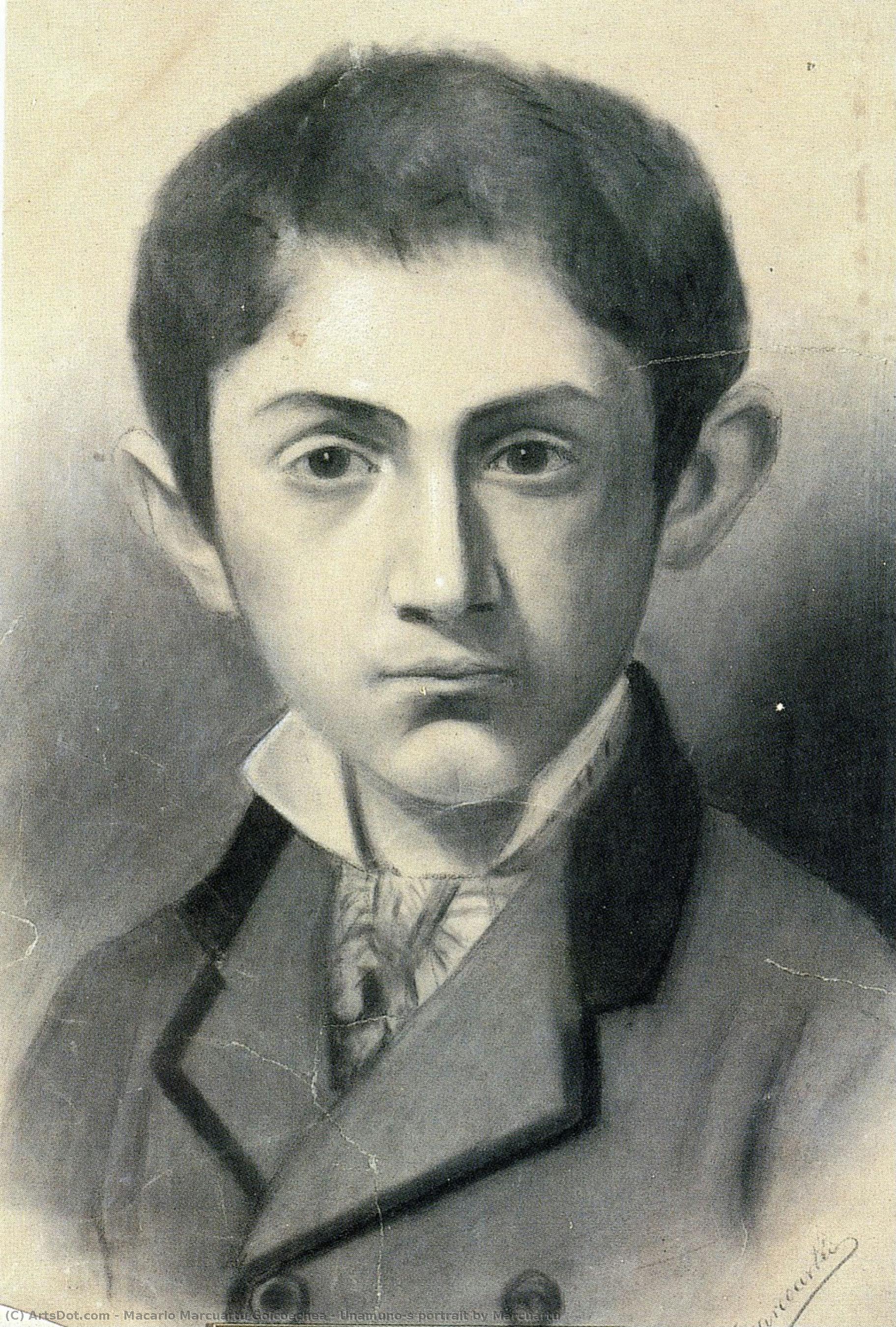 Unamuno´s Portrait By Marcuartu — Macario Marcuartu Goicoechea