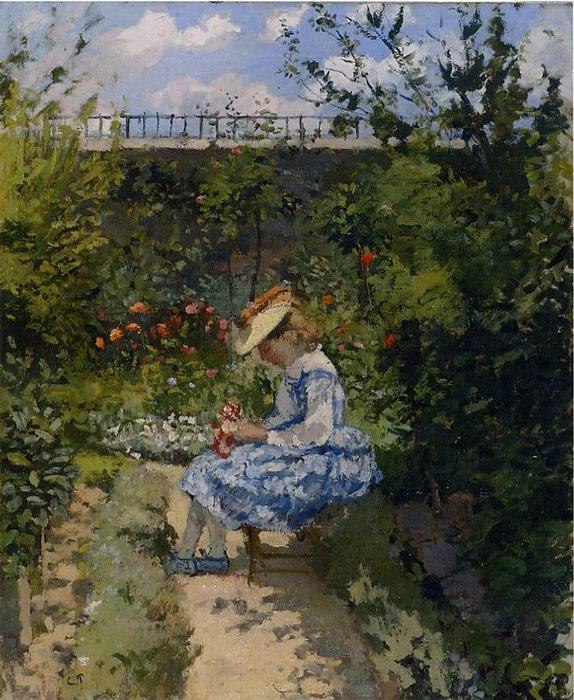 Jeanne In The Garden, Pontoise — Camille Pissarro