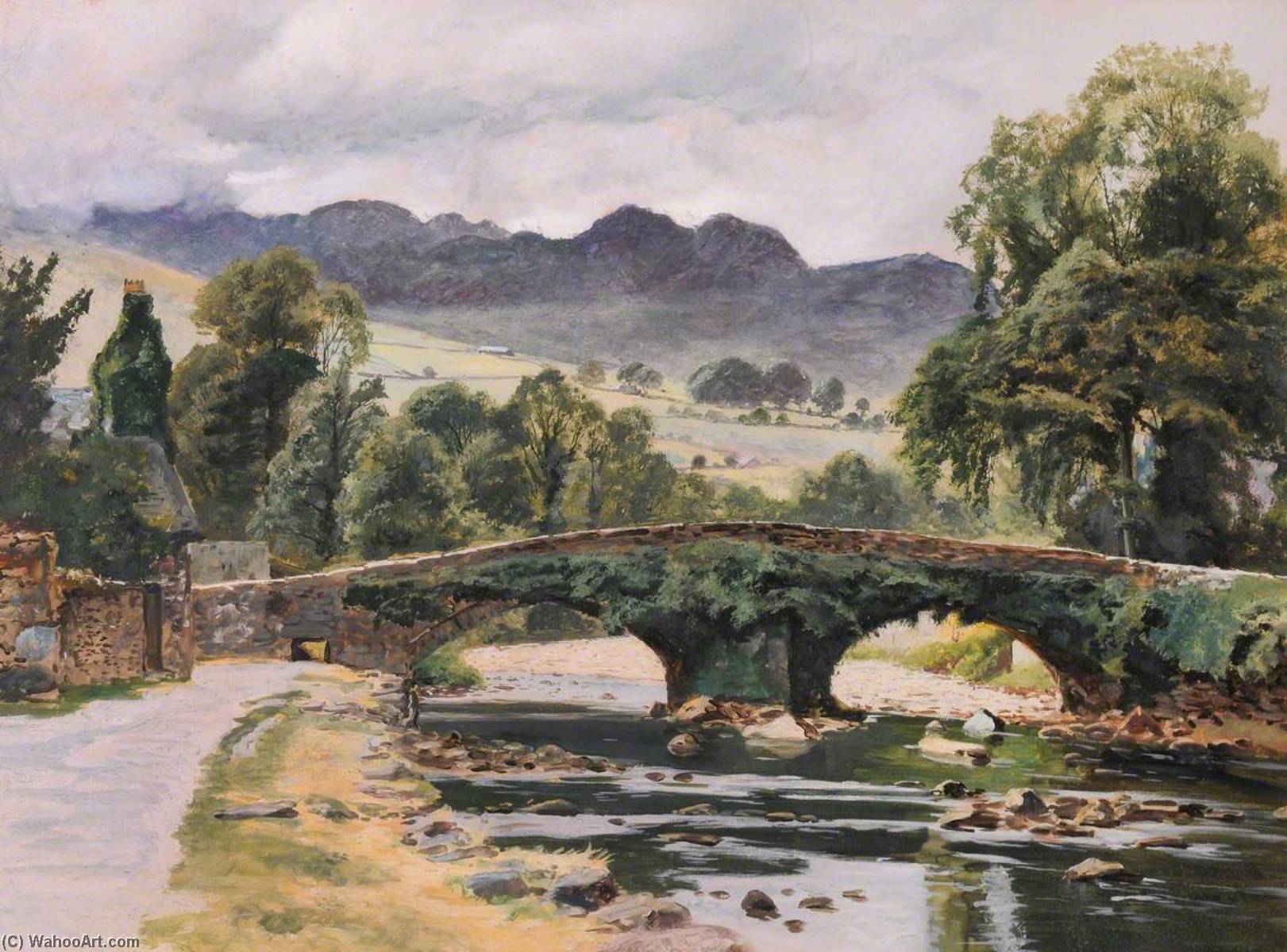 The Old Beddgelert Bridge — Frederick William Hayes