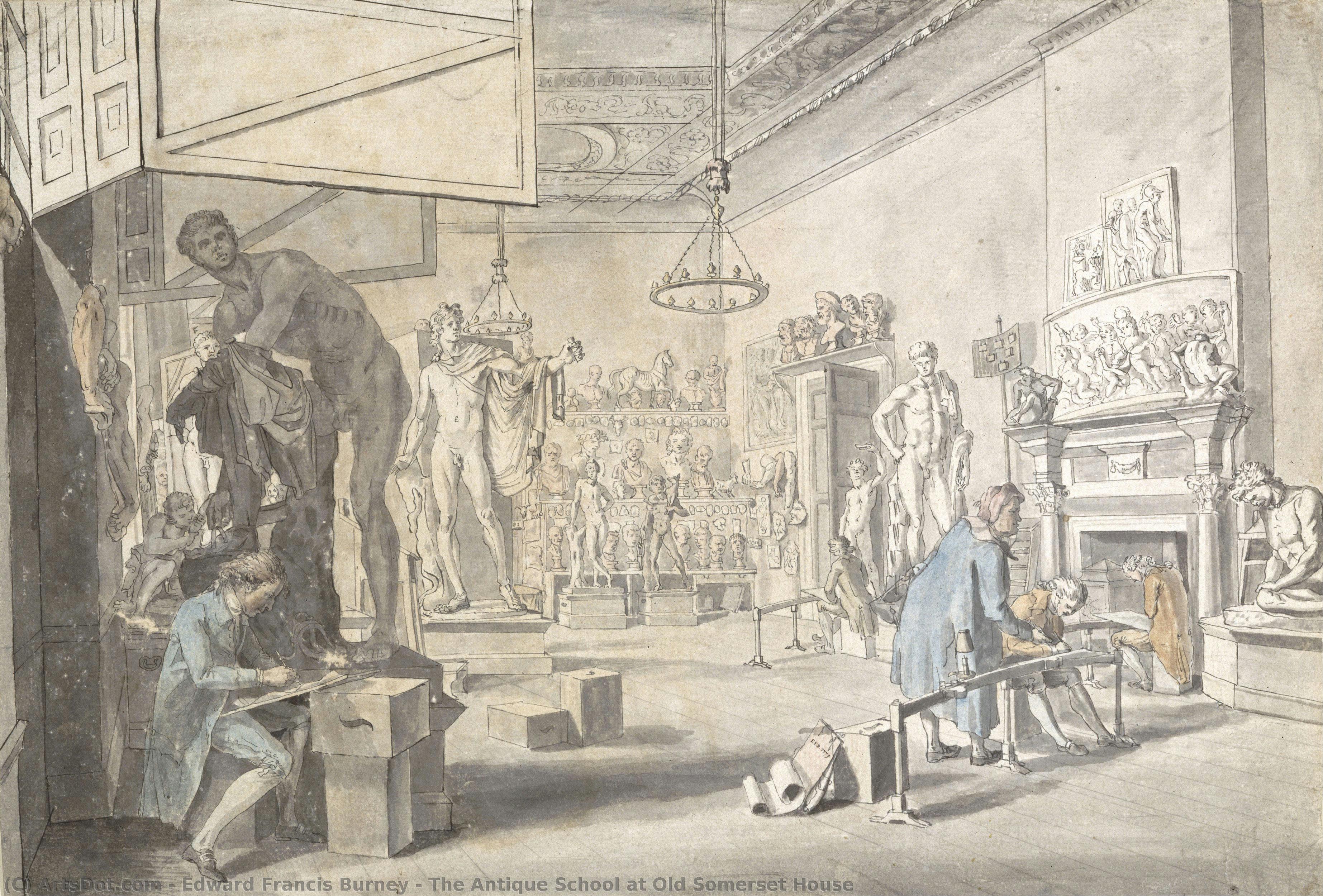 The Antique School At Old Somerset House — Edward Francis Burney