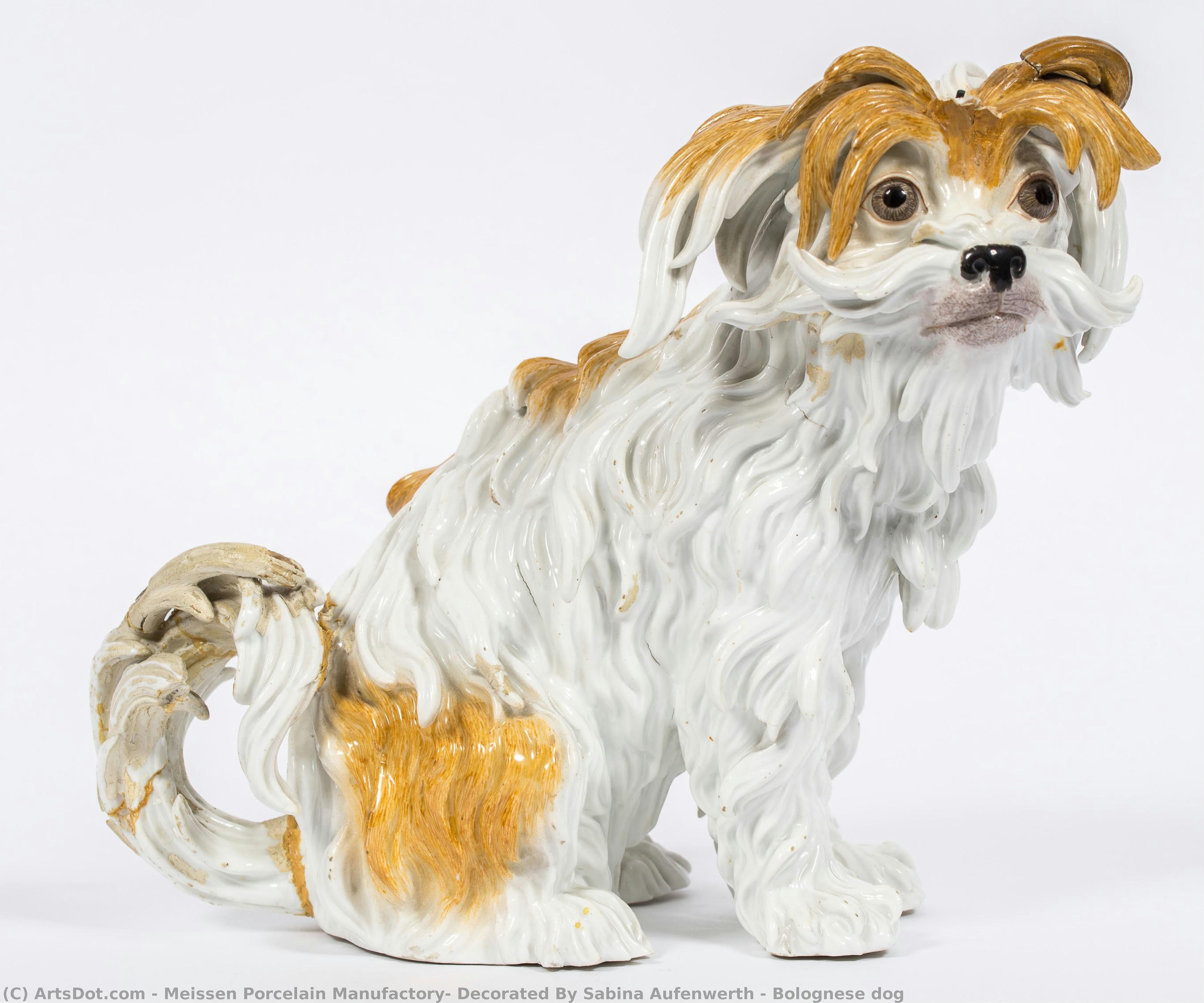 Bolognese Dog — Meissen Porcelain Manufactory, Decorated By Sabina Aufenwerth