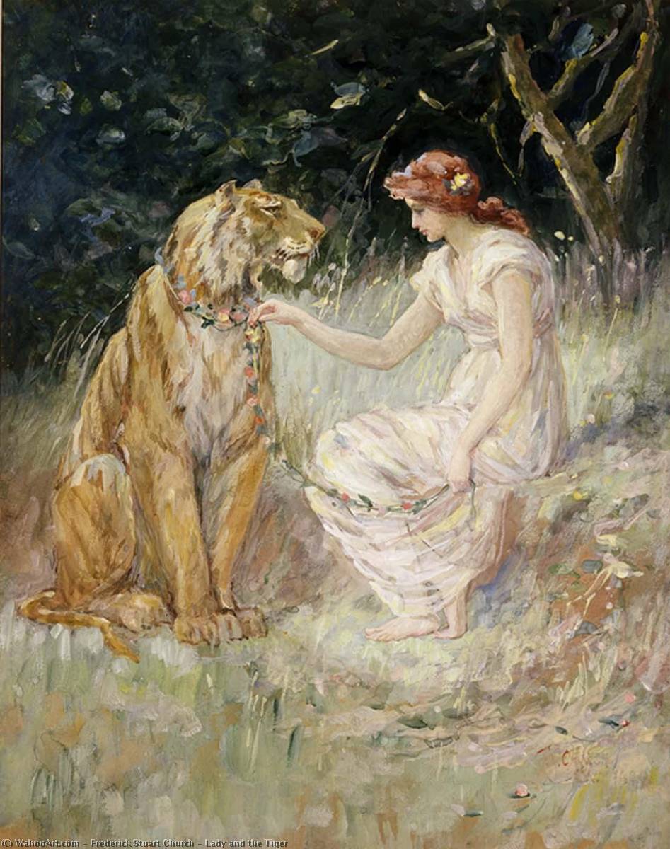 Lady And The Tiger — Frederick Stuart Church