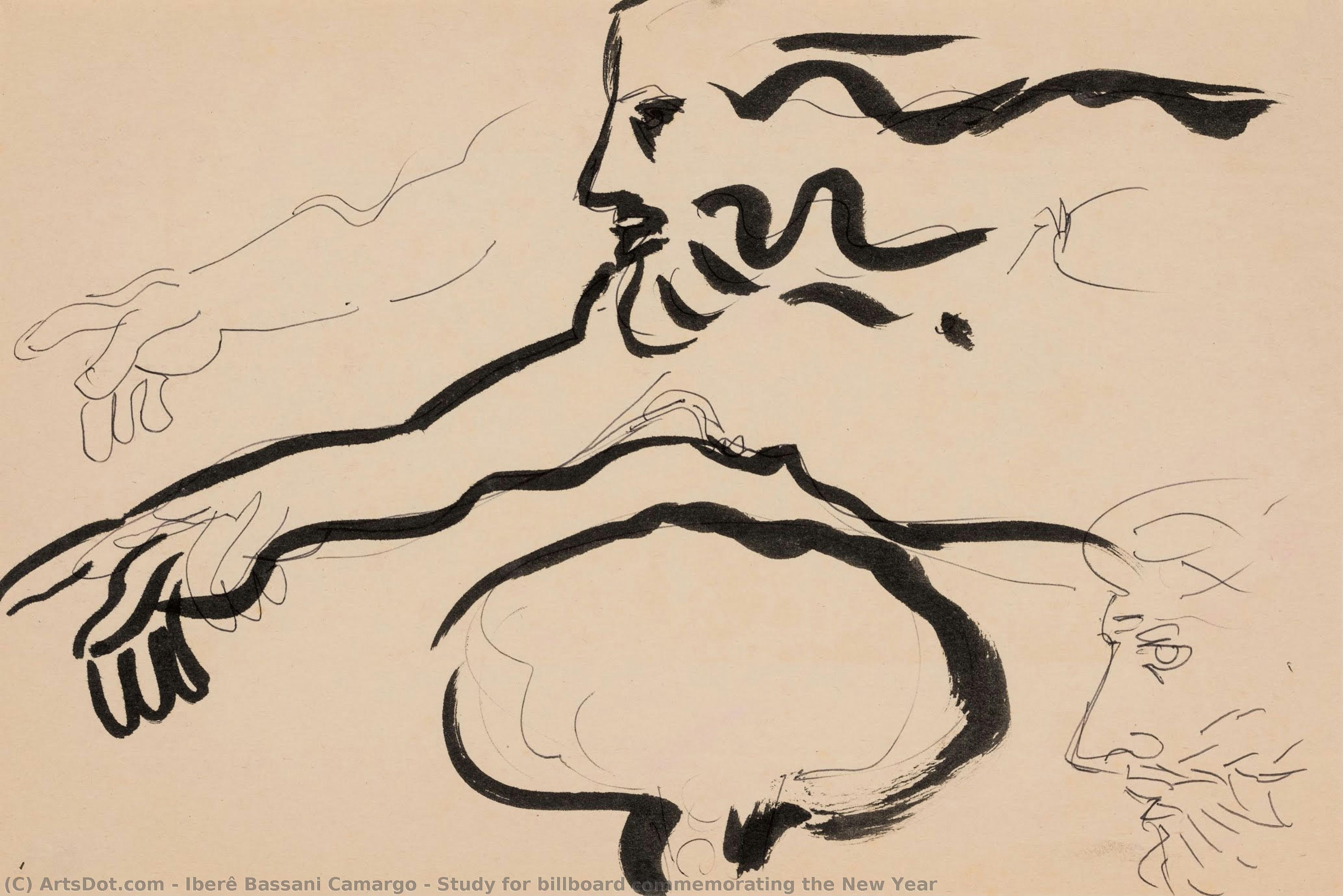 Study For Billboard Commemorating The New Year — Iberê Bassani Camargo