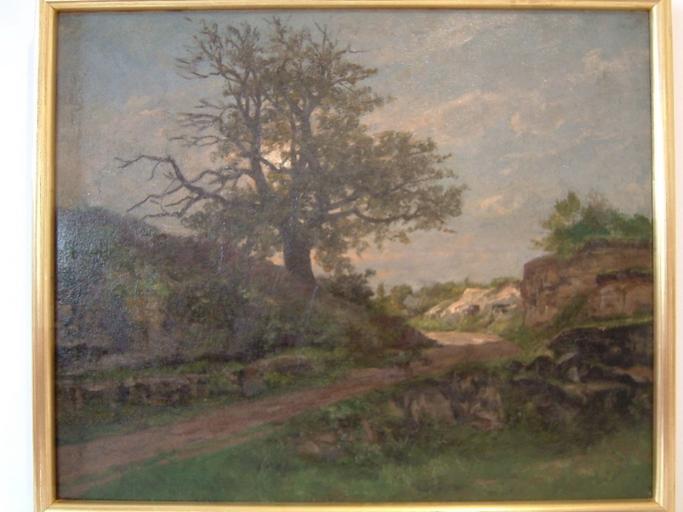 Un Chemin Bordé D'arbres (titre Factice) — Lemaire Louis Marie