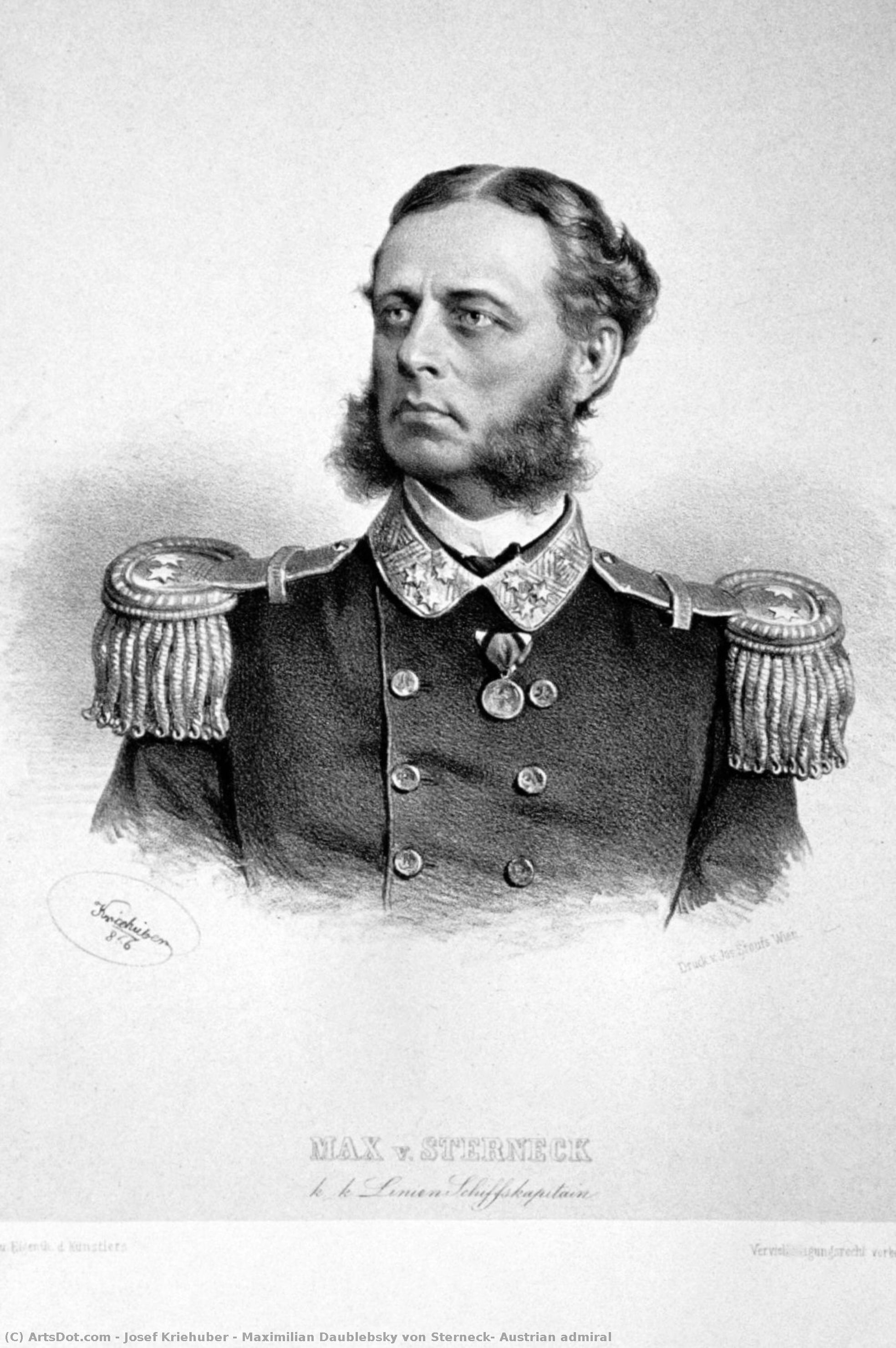 Maximilian Daublebsky Von Sterneck, Austrian Admiral — Josef Kriehuber