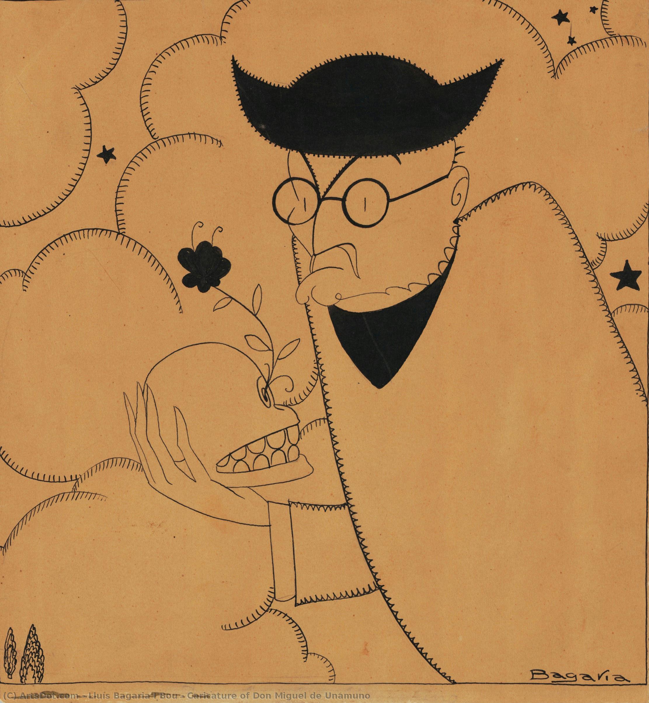 Caricature Of Don Miguel De Unamuno — Lluís Bagaria I Bou