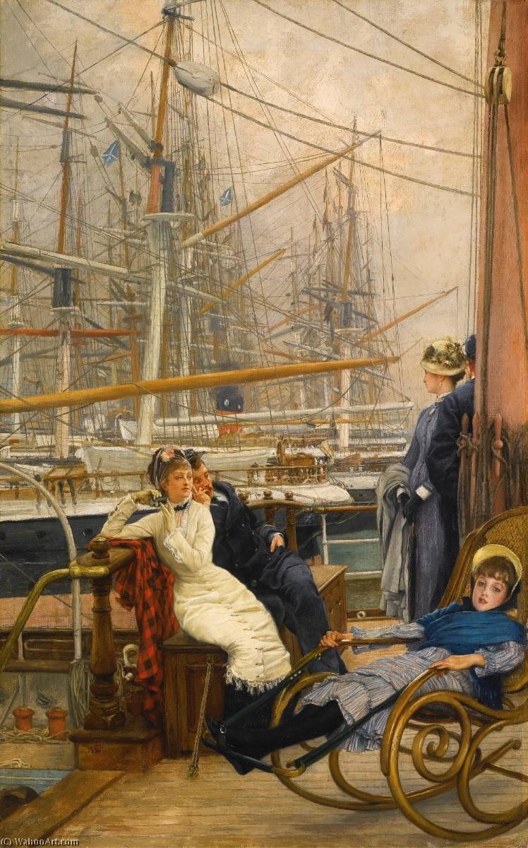 A Visit To The Yacht (la Visite Au Navire) — Jacques Joseph Tissot