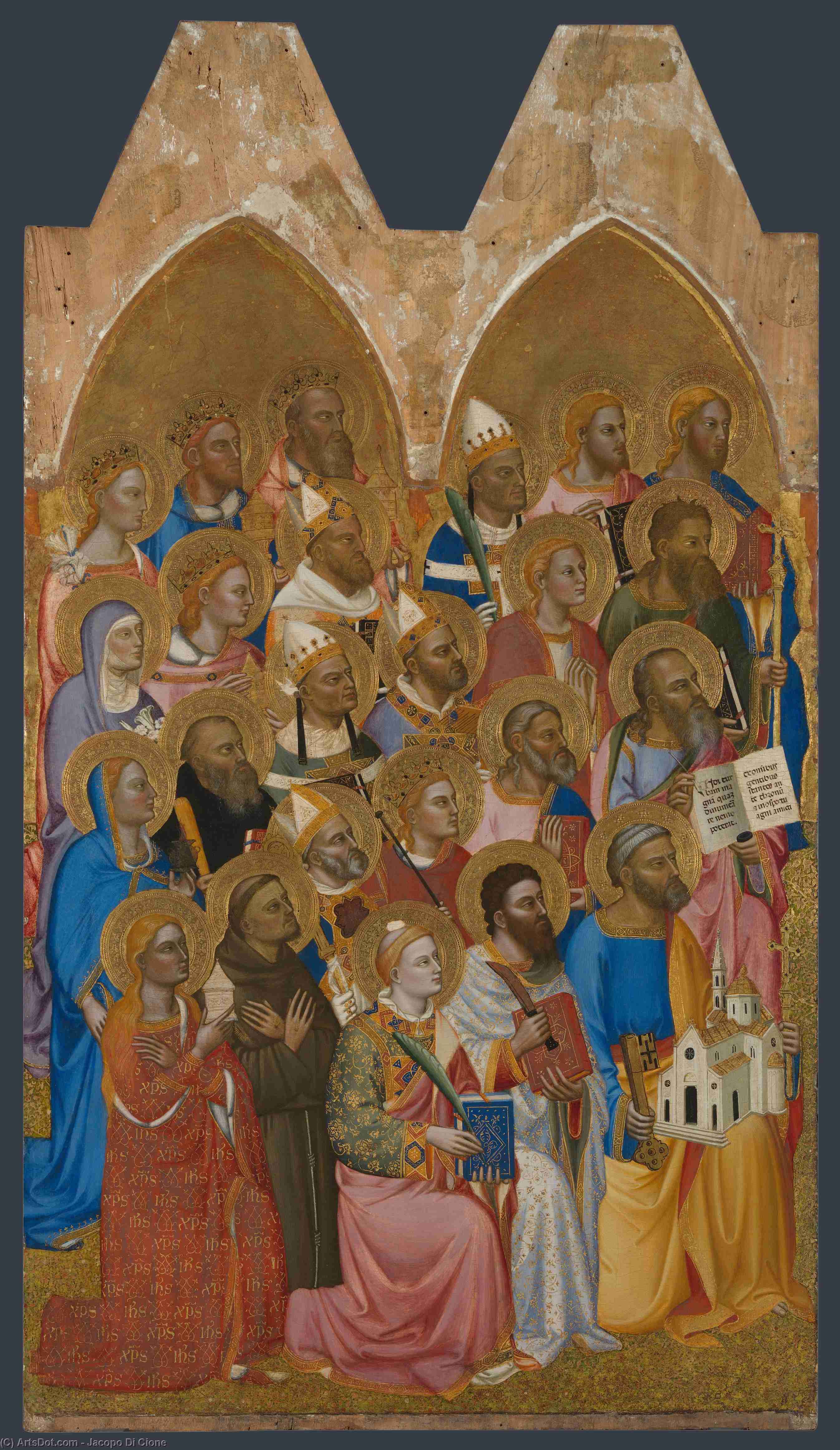 Adoring Saints - Left Main Tier Panel — Jacopo Di Cione