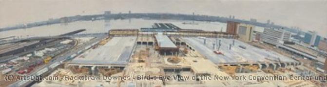 Bird's Eye View Of The New York Convention Center Under Construction — Rackstraw Downes
