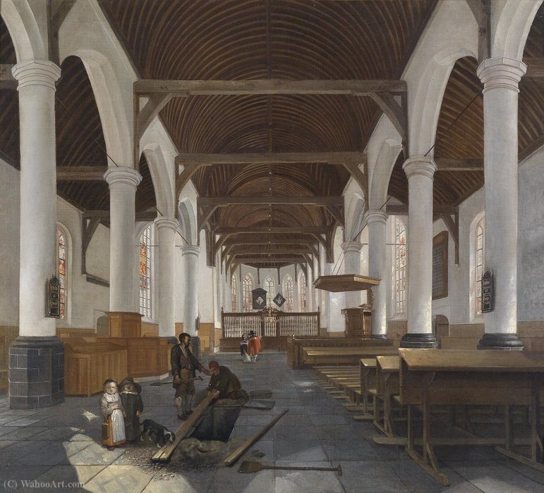 The Interior Of A Baroque Church — Job Adriaensz Berckheyde