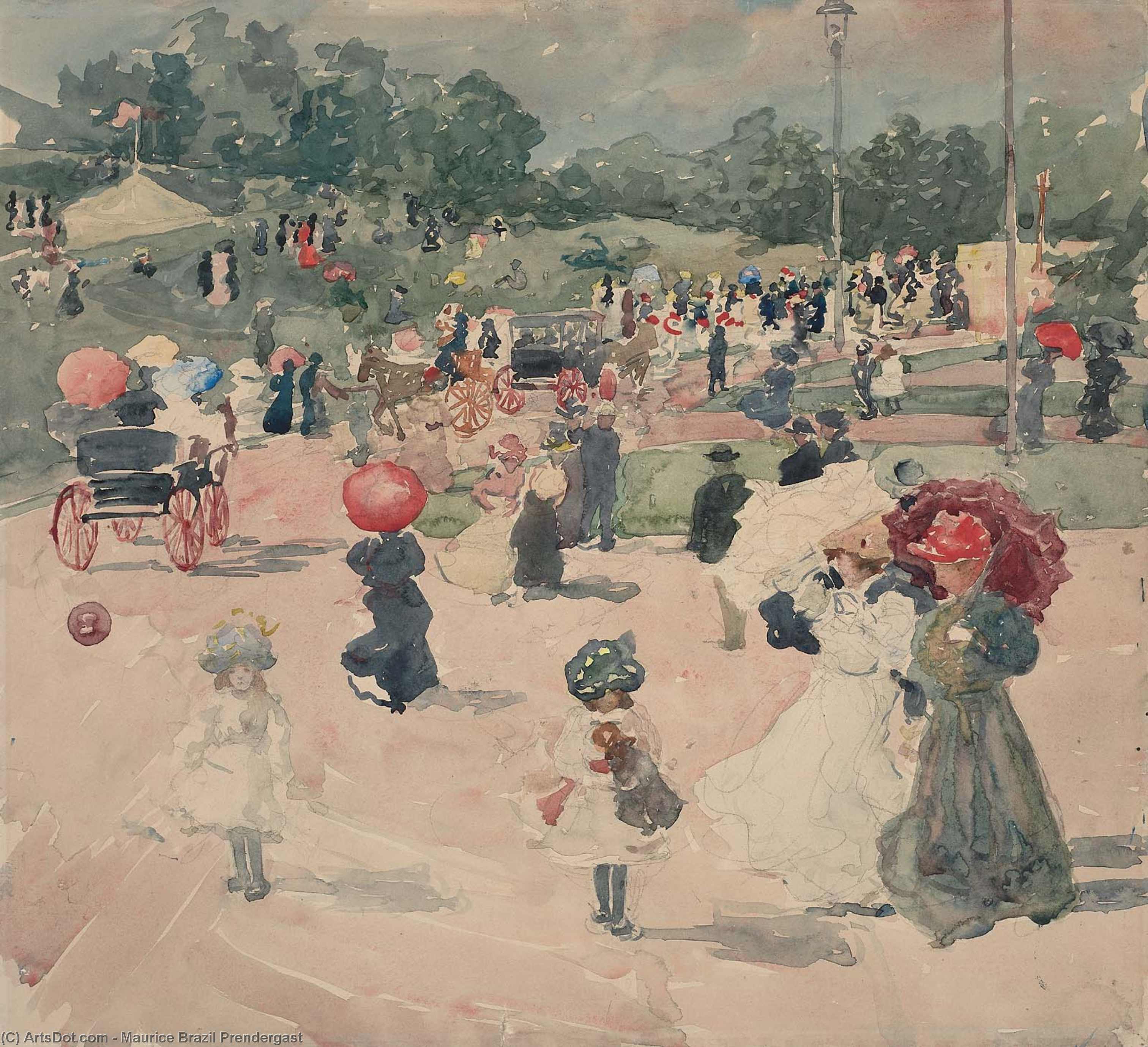 Carnival, Franklin Park, Boston — Maurice Brazil Prendergast