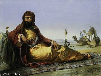 An Arab Resting In The Desert — Émile Prisse D'avennes
