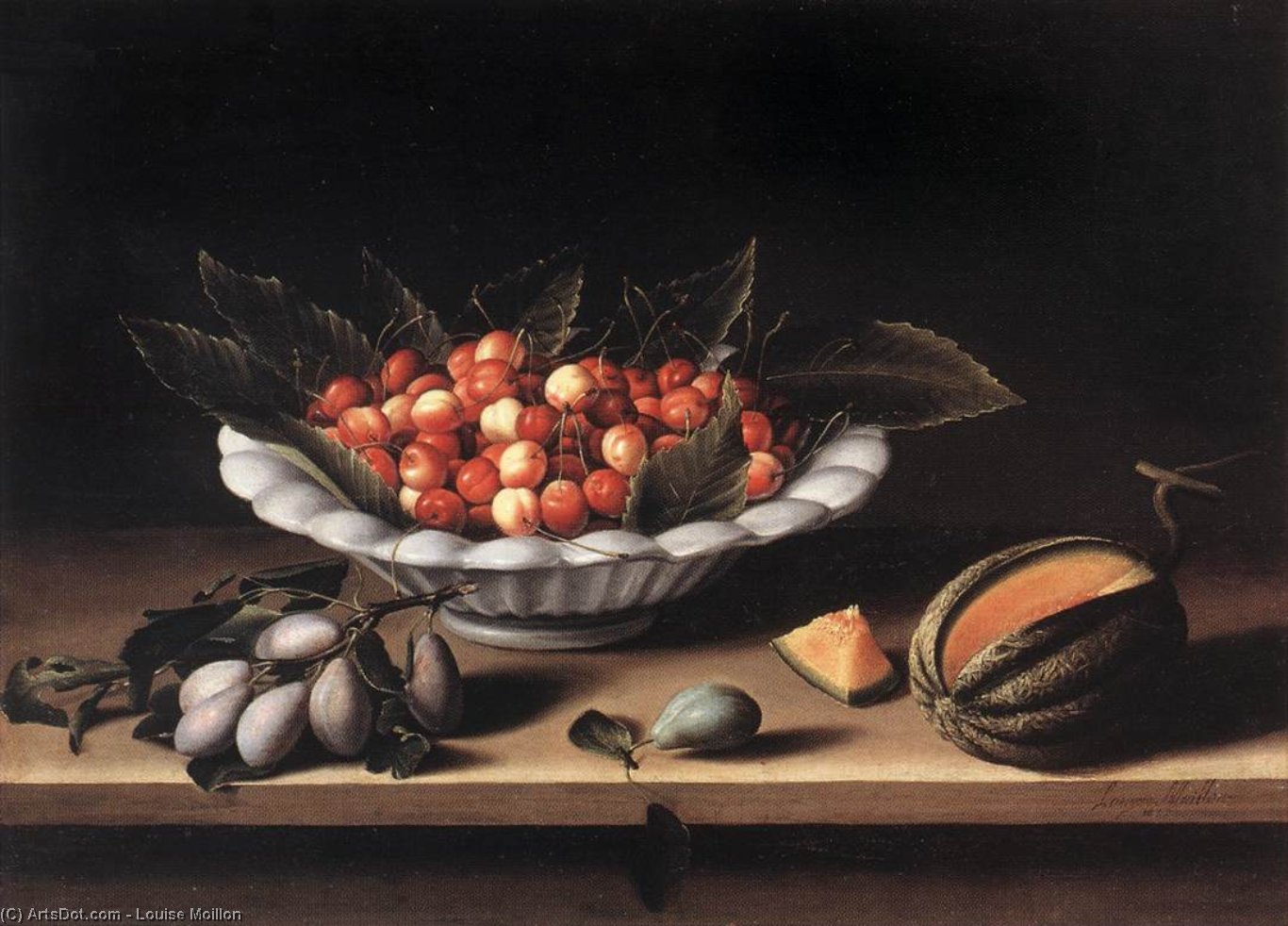 Cup Of Cherries And Melon — Louise Moillon