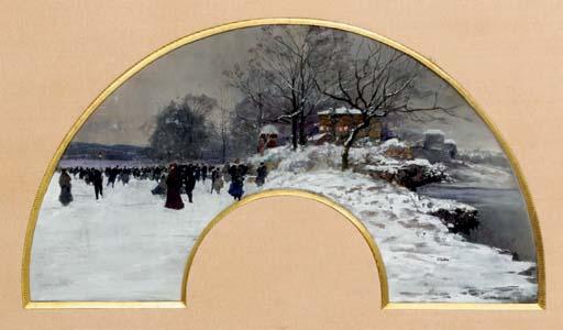 Winters Day At The Skating Pond — Dit Luigi Loir Aloys François Joseph Loir