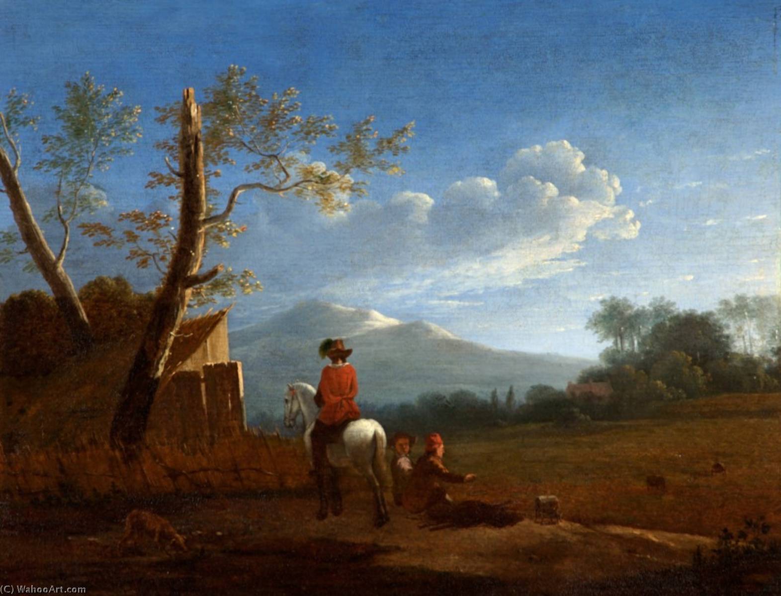Landscape With Bird Catchers — Karel Dujardin