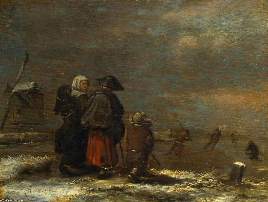 Winter Landscape With A Windmill — ヤン・ミンス・モーレナール