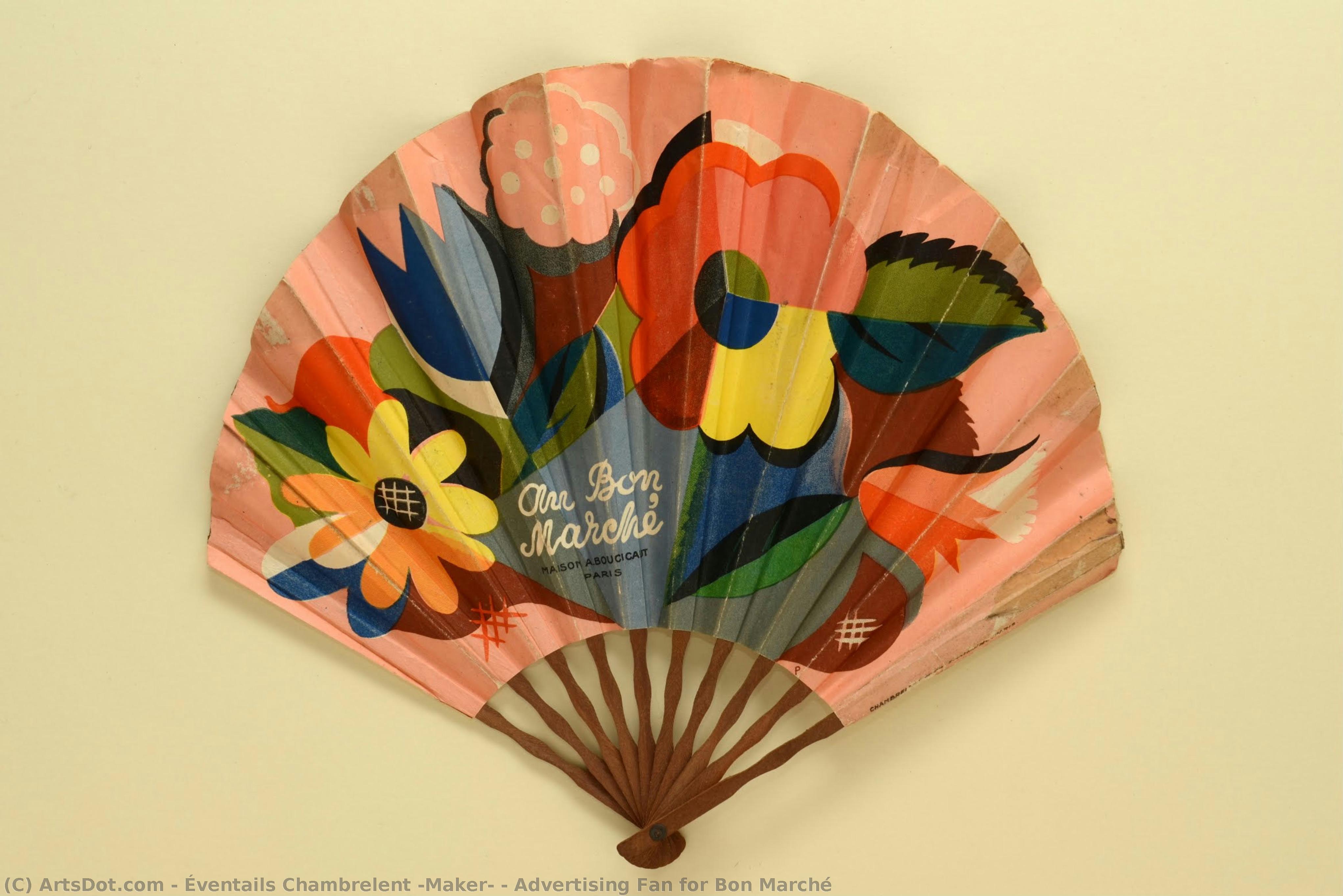 Advertising Fan For Bon Marché — Éventails Chambrelent (maker)