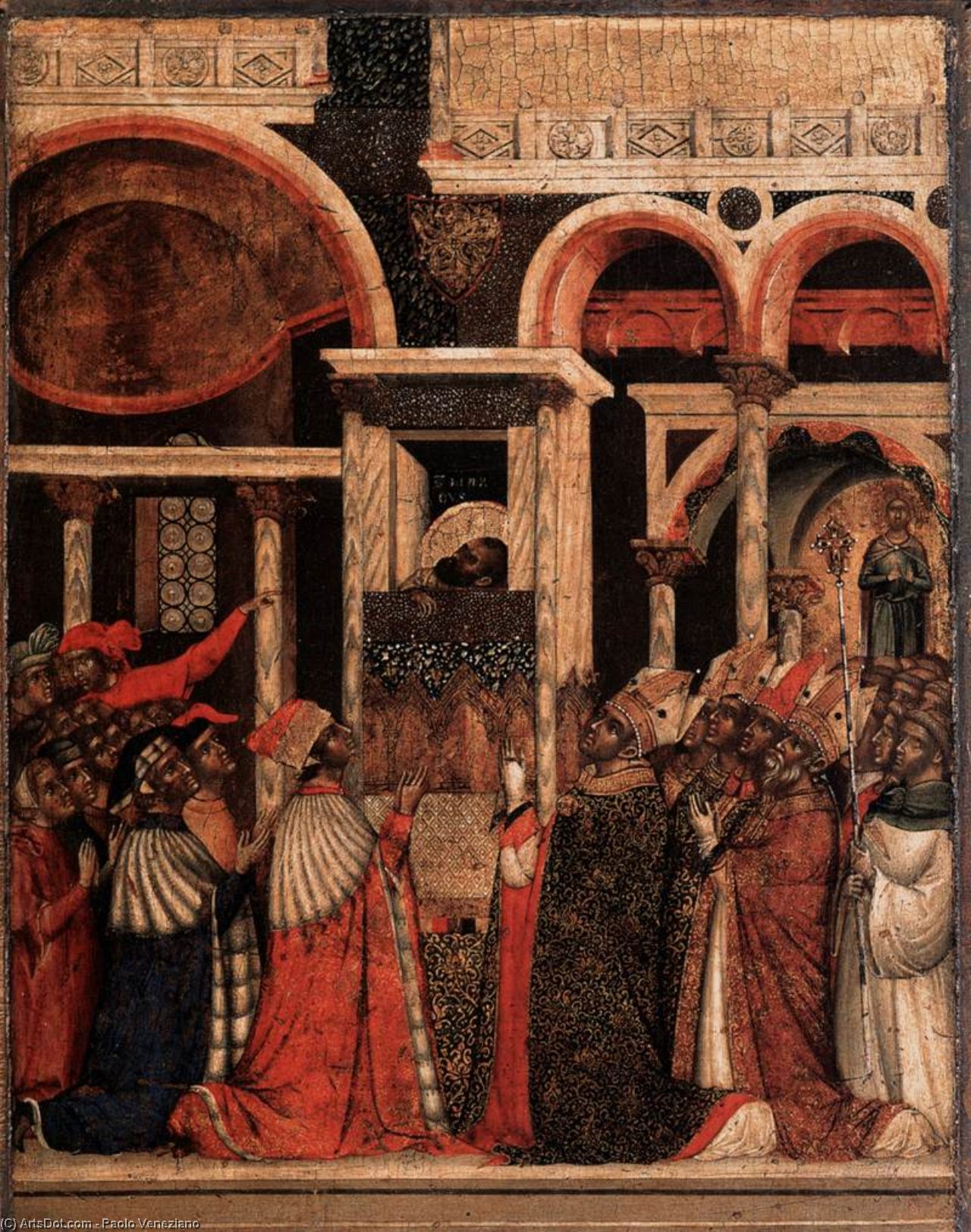 Wiederauffindung Der Reliquien Des Heiligen Markus — Paolo Veneziano