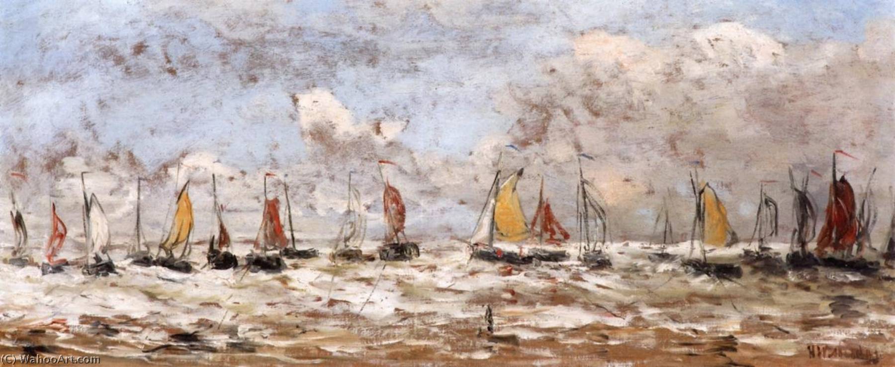 Fishing Fleet Off The Dutch Coast — Hendrik Willem Mesdag
