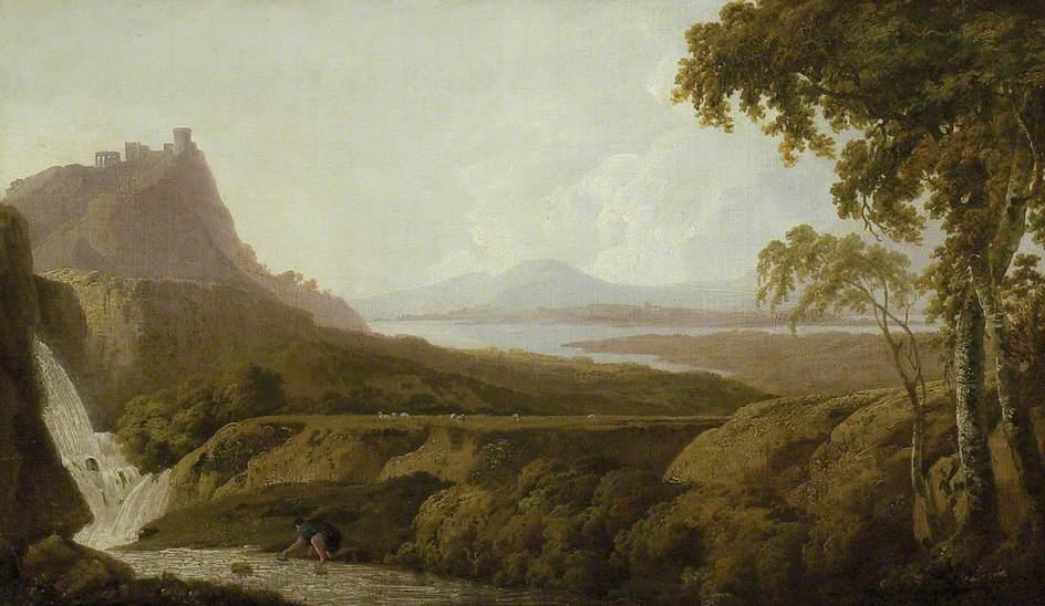 Italianate Landscape With Waterfall — Джозеф Райт Дерби