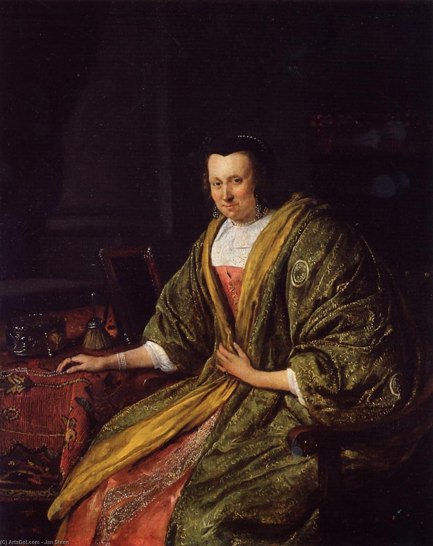 Portrait Of Geertruy Gael, Second Wife Of Gerrit Gerritsz Schouten — Jan Havickszoon Steen