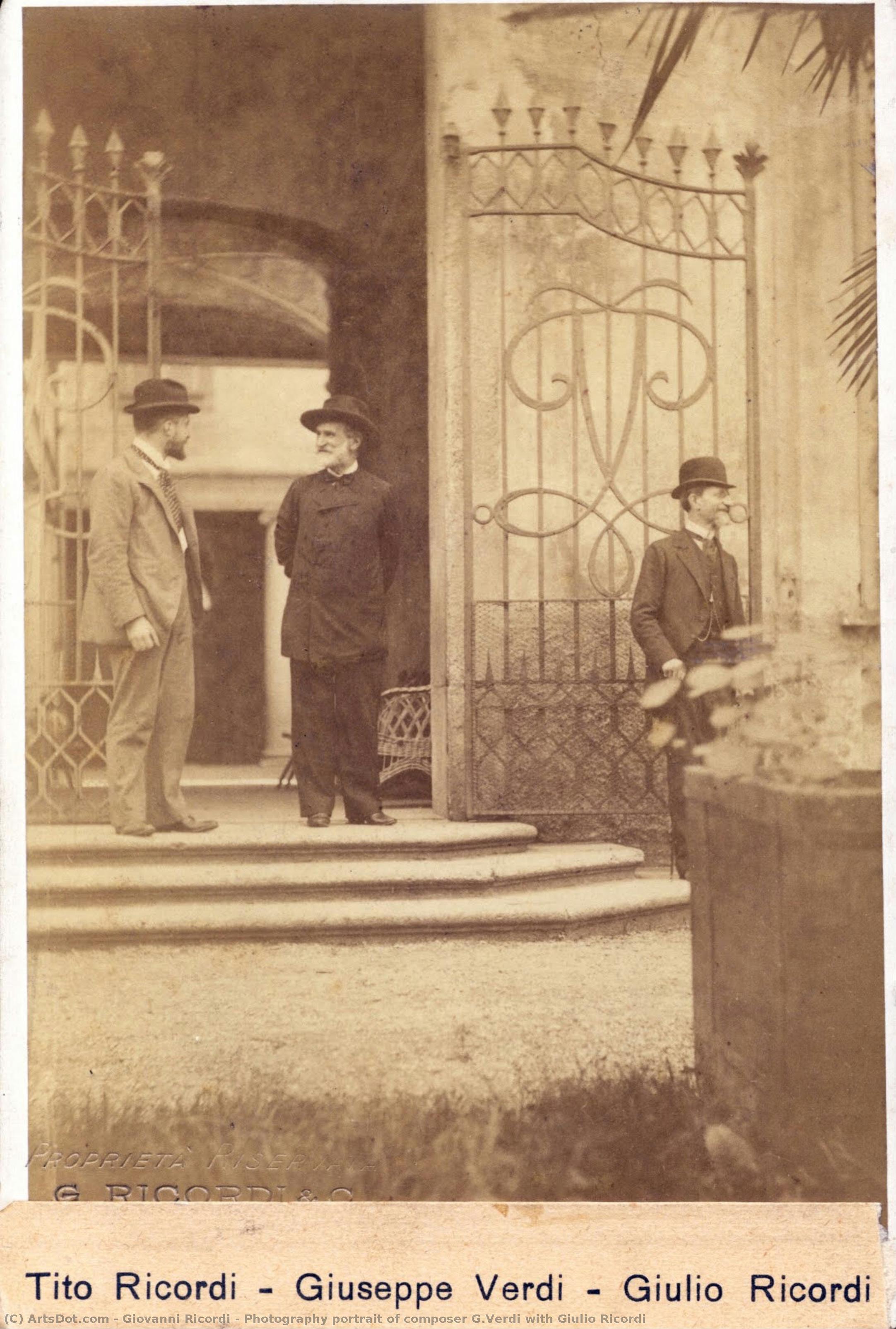 Photography Portrait Of Composer G.verdi With Giulio Ricordi — Giovanni Ricordi