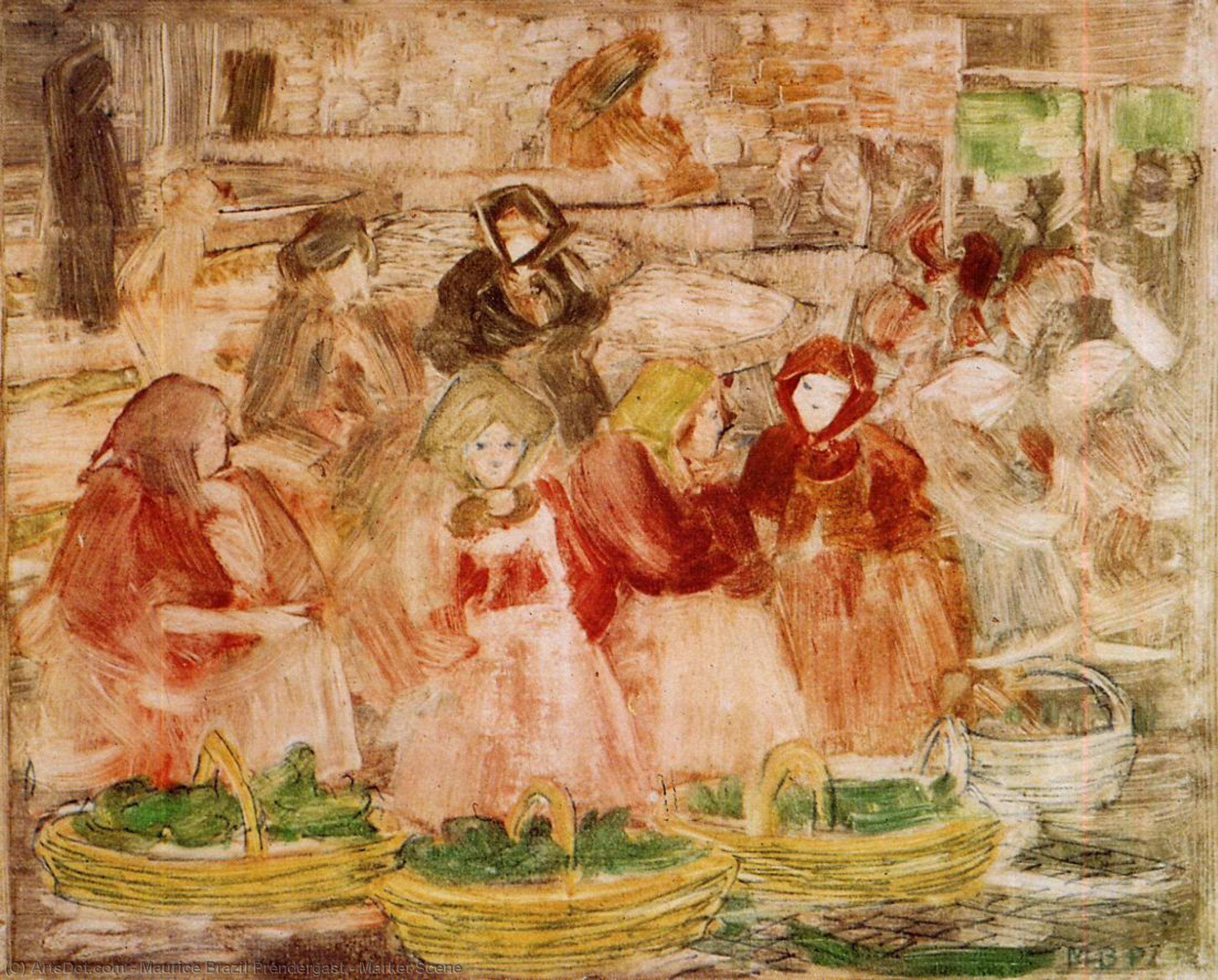 Markt Szene — Maurice Brazil Prendergast