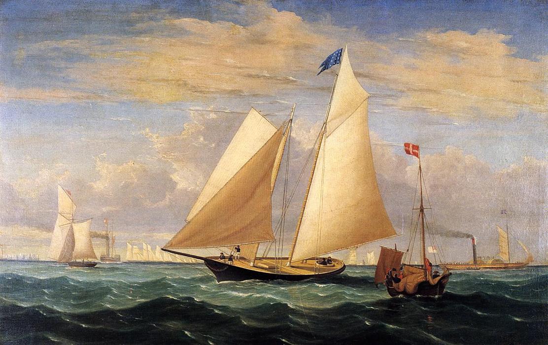 The Yacht 'america' Winning The International Race — Fitz Henry Lane