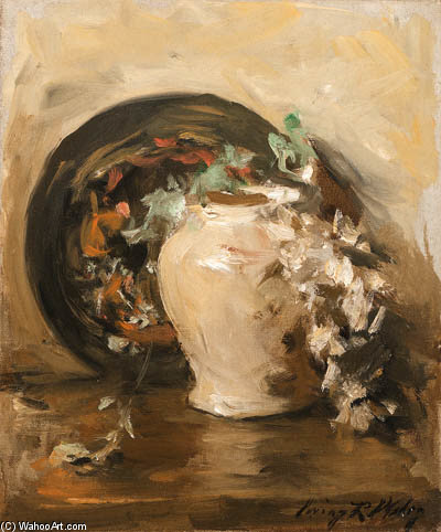 Still Life With Vase And Plate — Irving Ramsey Wiles