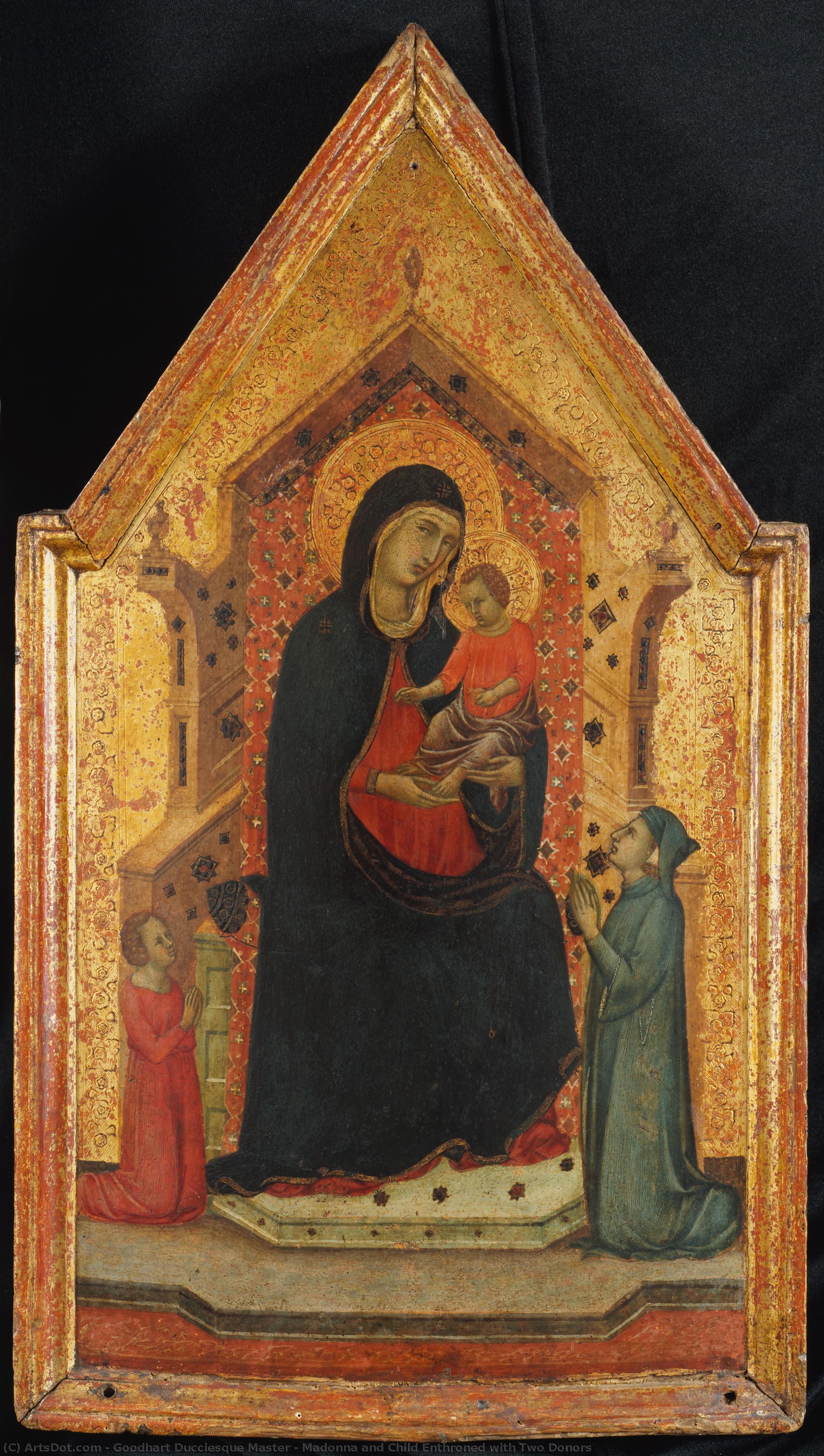 Madonna And Child Enthroned With Two Donors — Goodhart Ducciesque Master
