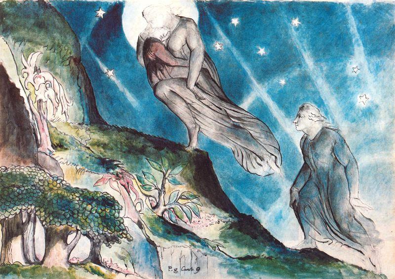Lucia Lleva A Dante Al Paso Del Purgatorio — William Blake