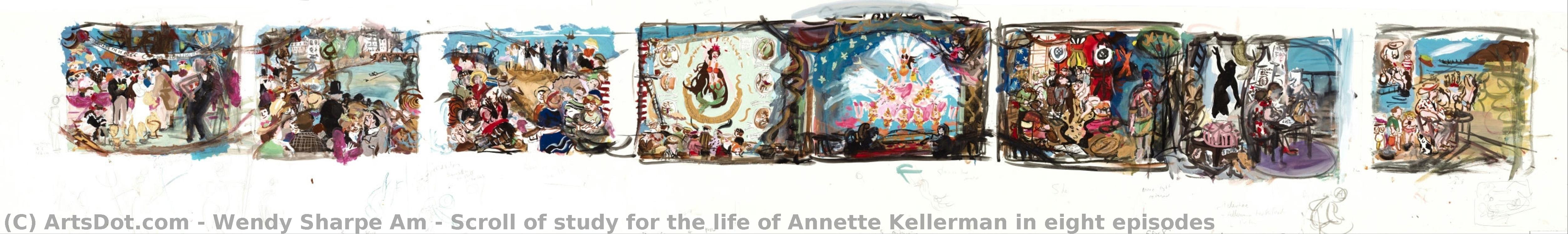 Scroll Of Study For The Life Of Annette Kellerman In Eight Episodes — Wendy Sharpe Am