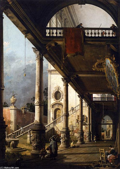 Perspective View With Portico — Canaletto