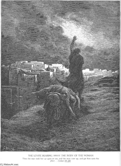 El Levita Lleva El Cuerpo De La Mujer — Paul Gustave Doré