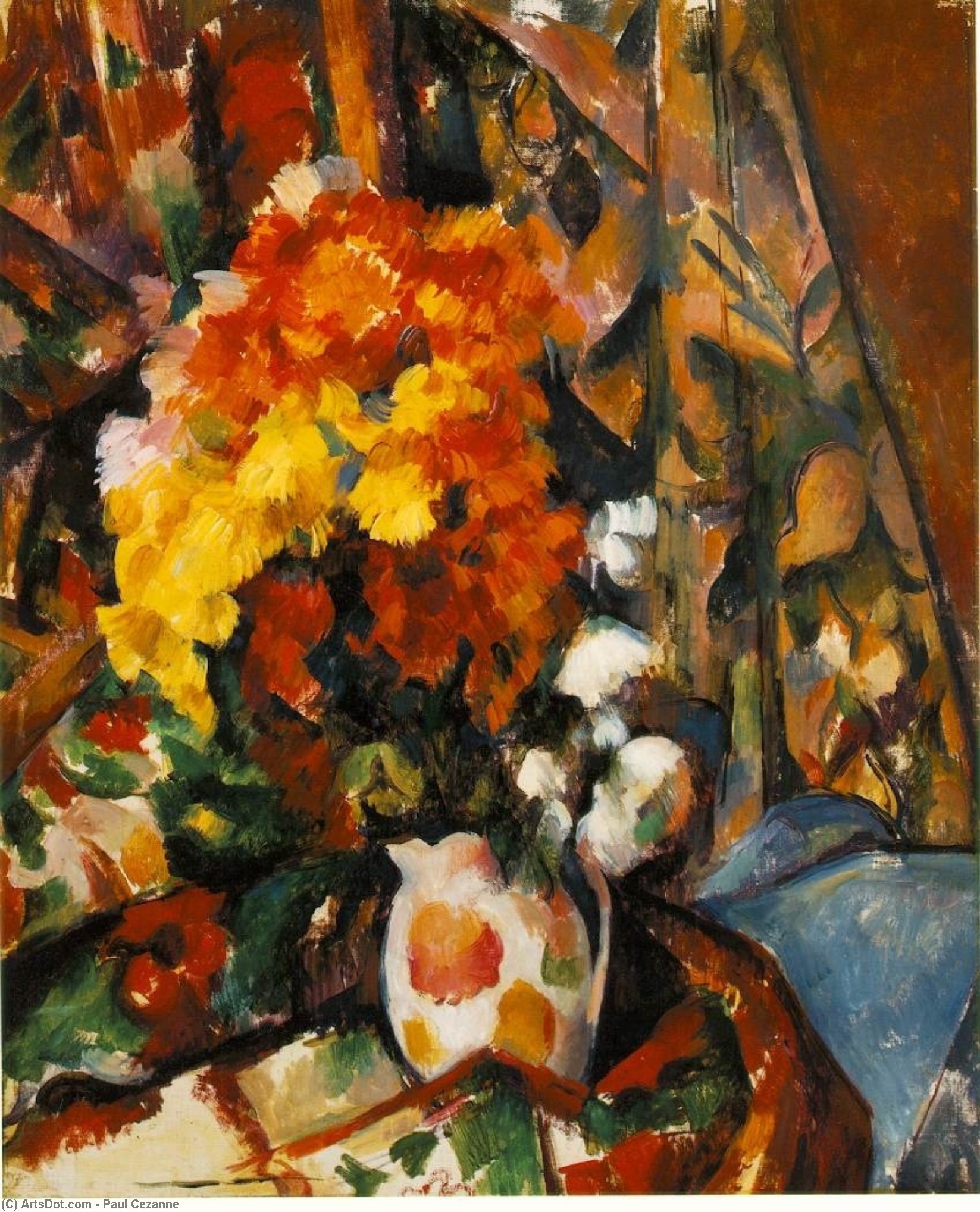 Chrysanthemums (vase Fleuri) - — Paul Cézanne