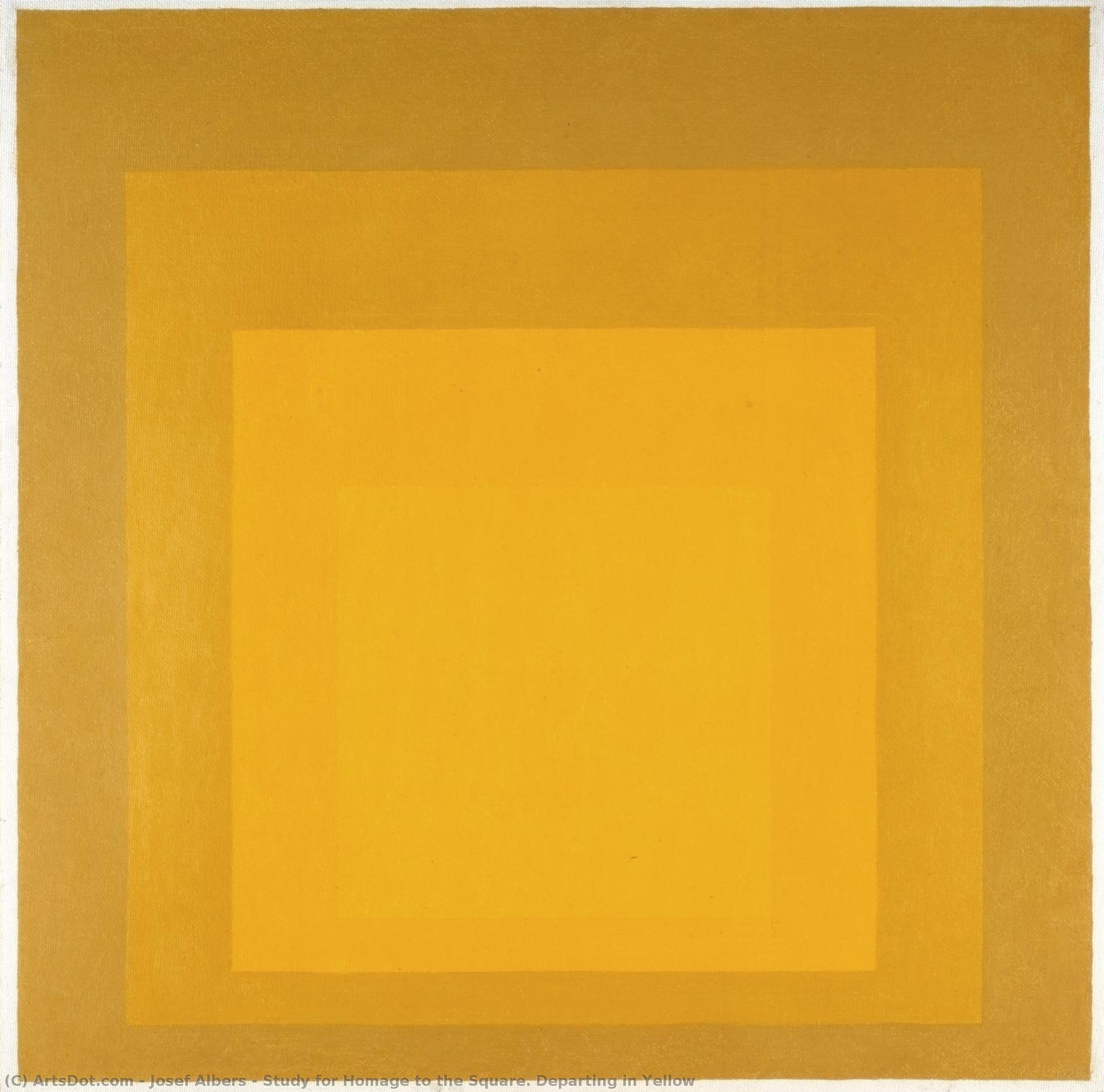 Study For Homage To The Square. Departing In Yellow — Јозеф Алберс