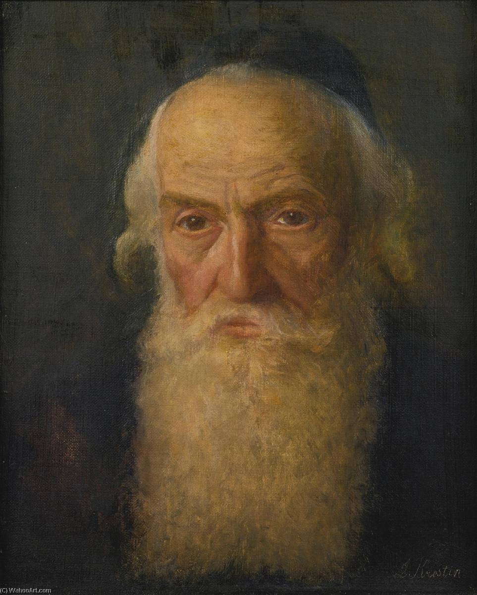 Rabbi Reading And Portrait Of A Rabbi Two Paintings — Lazar Krestin