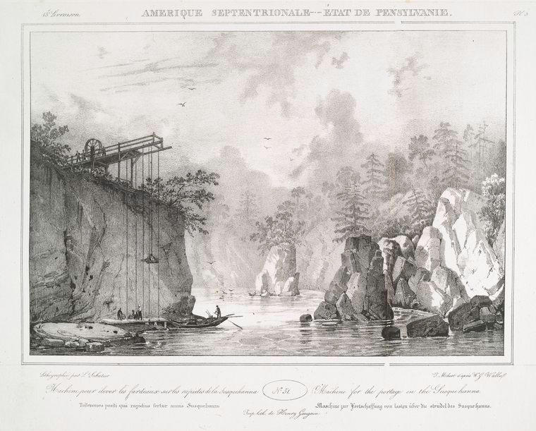 No. 51. Machine For The Portage On The Susquehanna — William Guy Wall