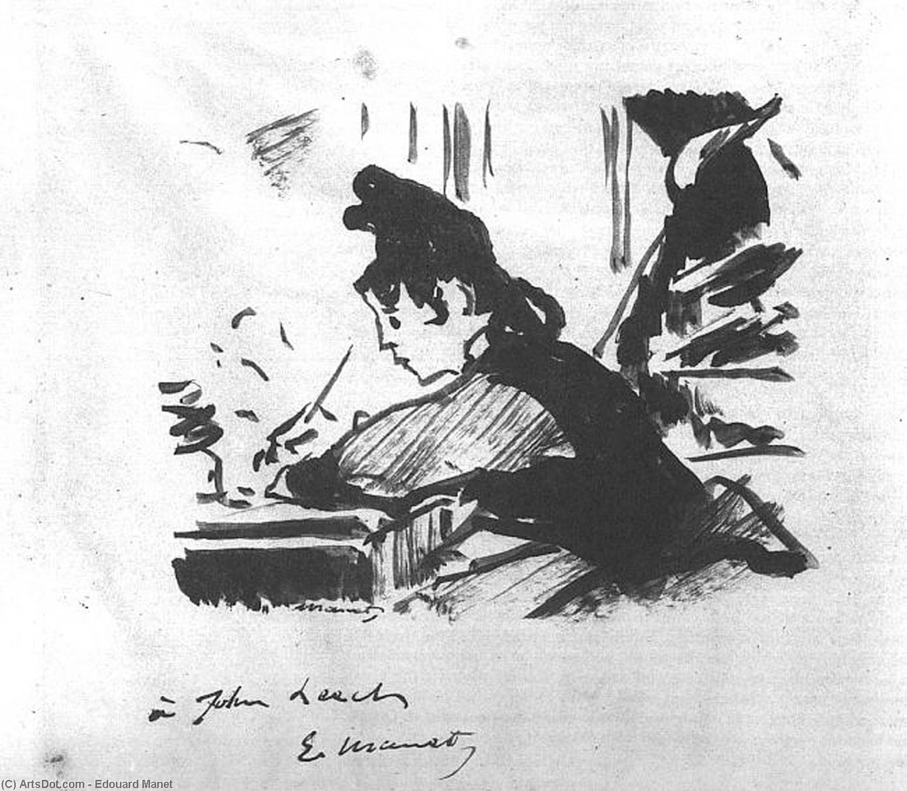 Woman Writing — Édouard Manet