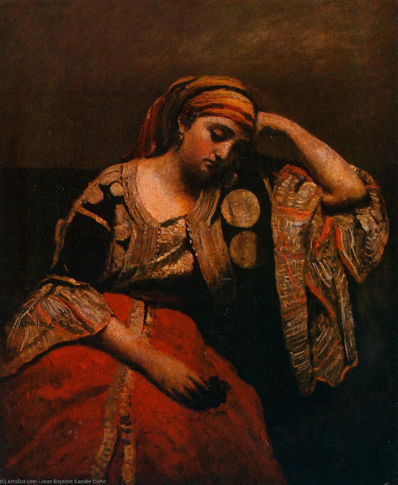 Italian Woman (also Known As Jewish Algerian Woman) — Jean-baptiste-camille Corot