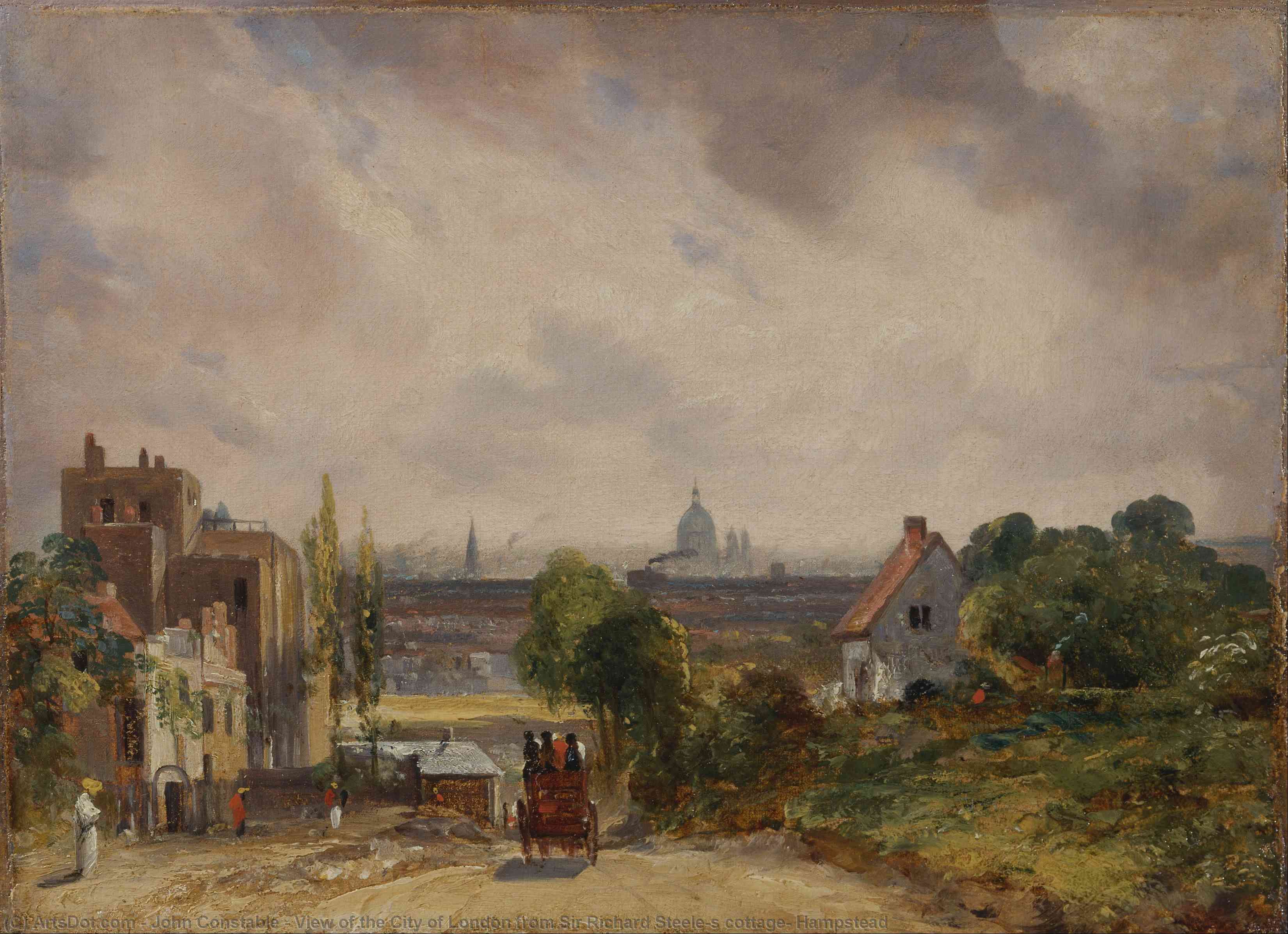 Vista De La Ciudad De Londres Desde La Cabaña De Sir Richard Steele, Hampstead — John Constable