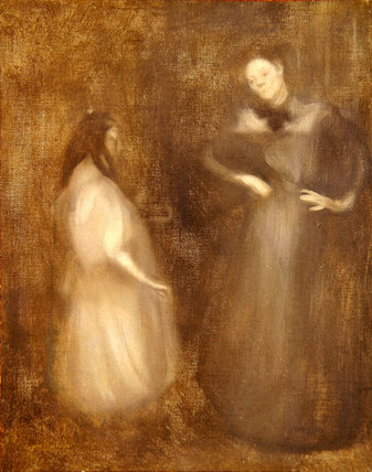 Mother And Daughter, The Violin Lesson — Eugène Anatole Carrière