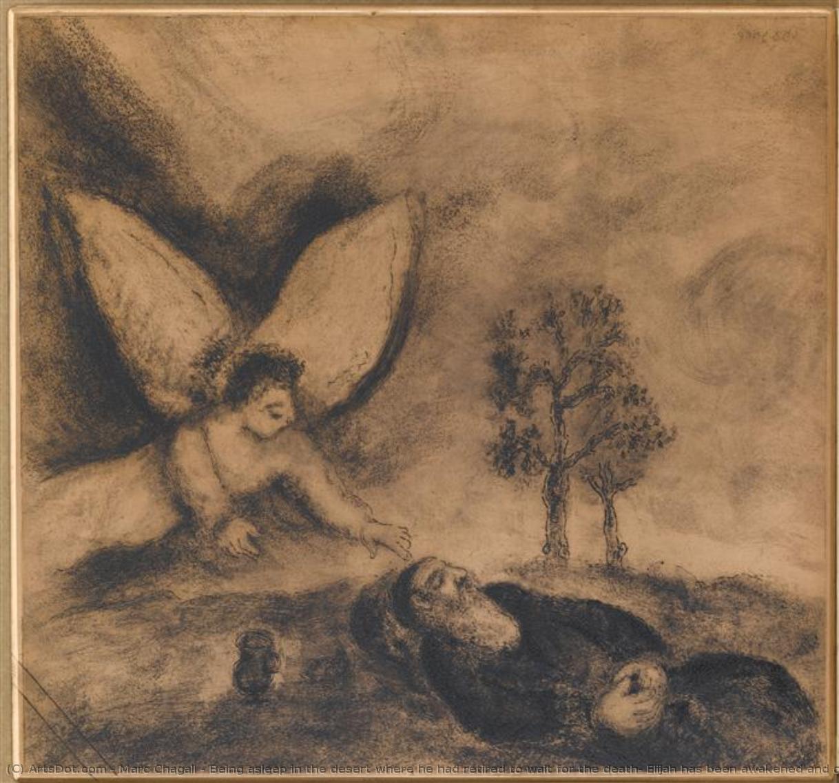 Being Asleep In The Desert Where He Had Retired To Wait For The Death, Elijah Has Been Awakened And Cheered By An Angel (i Kings, Xix, 5-8) — Марк Шагал