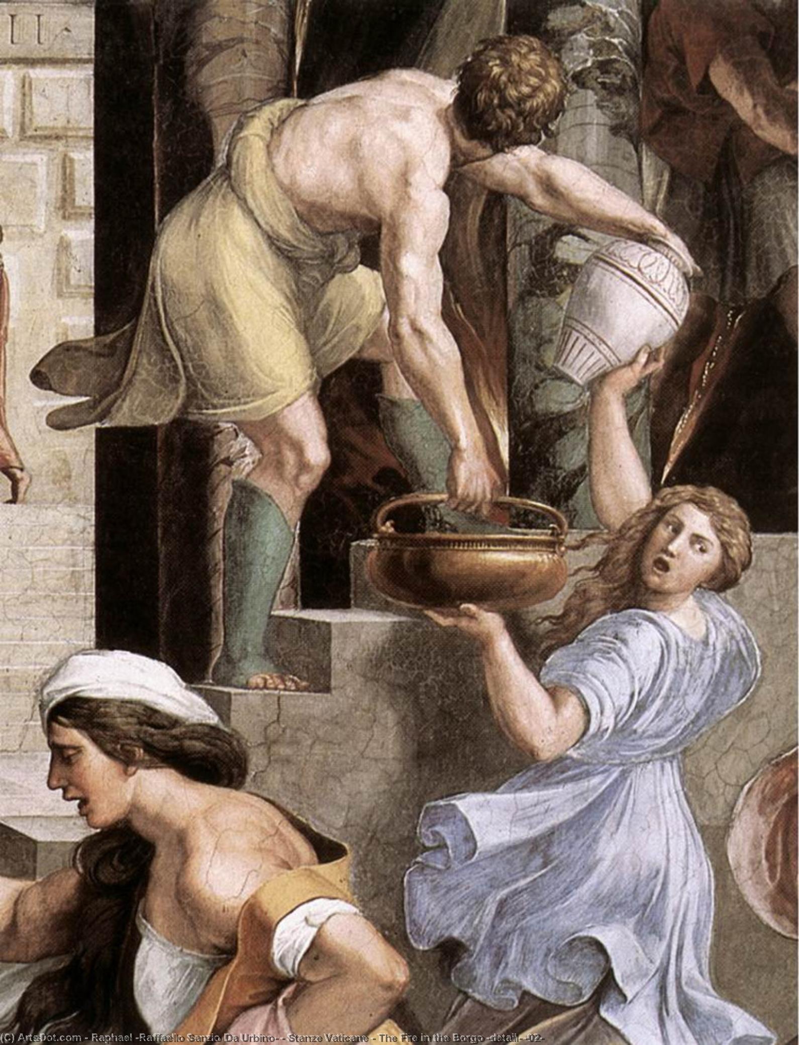 Stanze Vaticane - The Fire In The Borgo (detail) [02] — Raphael