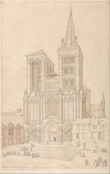 St. Peter At Lisieux, Normandy- West Front — John Sell Cotman