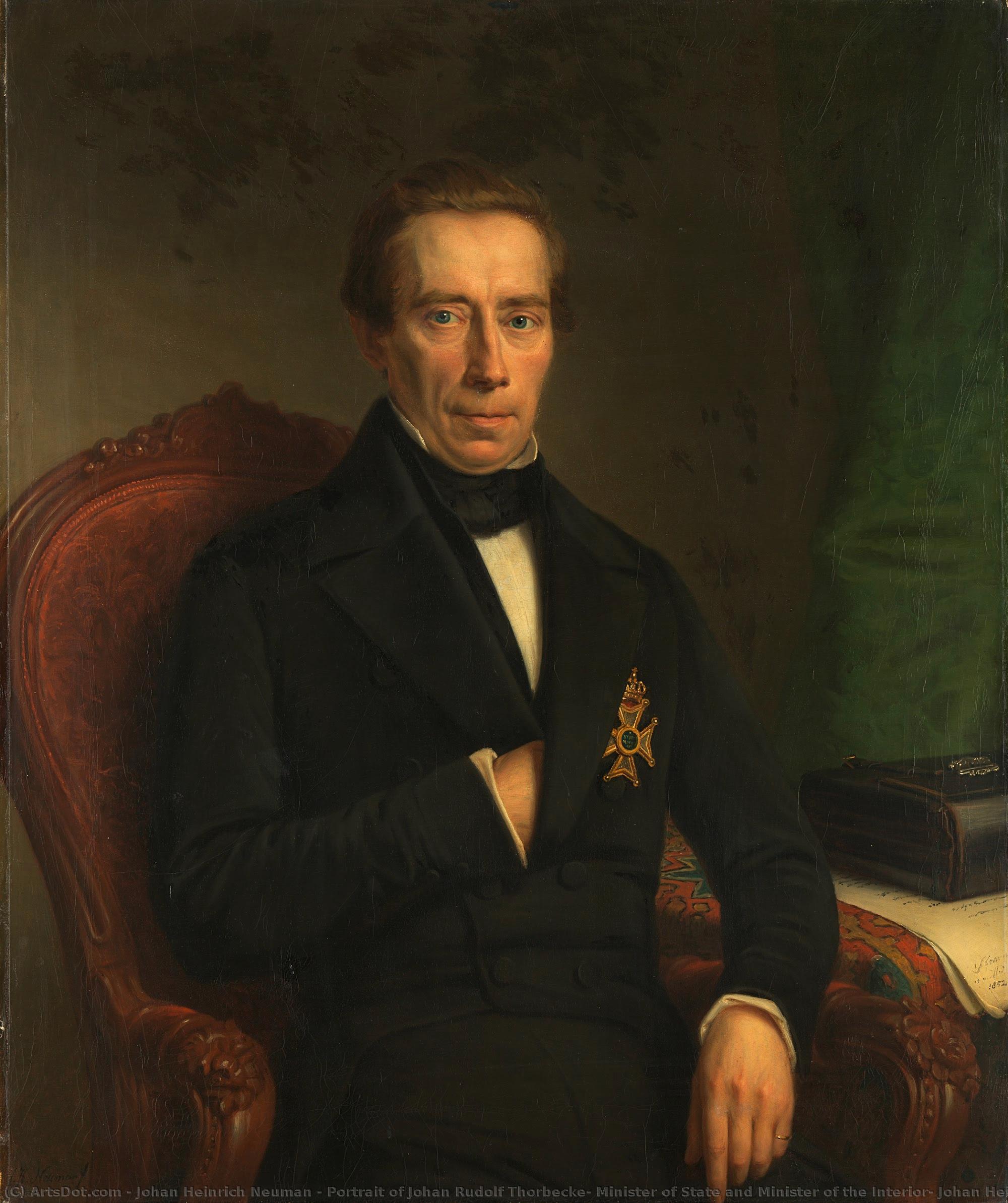 Portrait Of Johan Rudolf Thorbecke, Minister Of State And Minister Of The Interior, Johan Heinrich Neuman, 1852 — Johan Heinrich Neuman