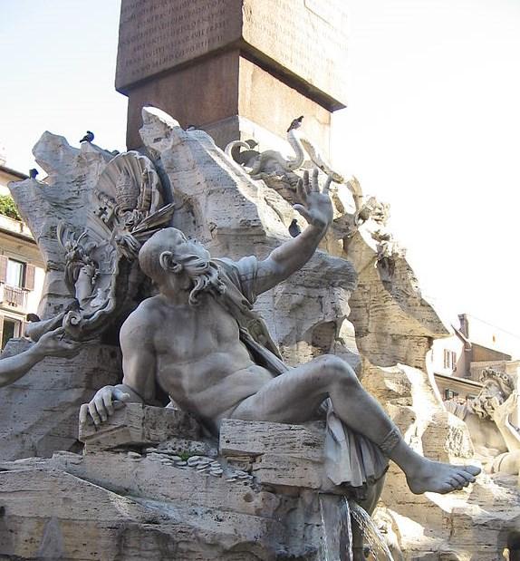 Fontana Dei Quattro Fiumi (fountain Of The Four Rivers) Rio Del Plata — Ђан Лоренцо Бернини