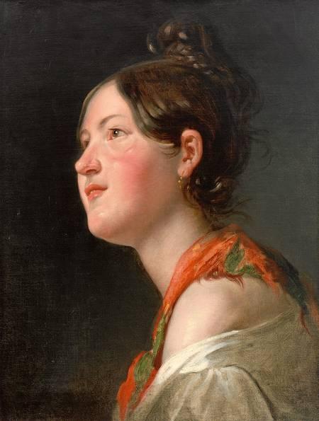 Portrait Of A Girl From Profile — Friedrich Ritter Von Amerling